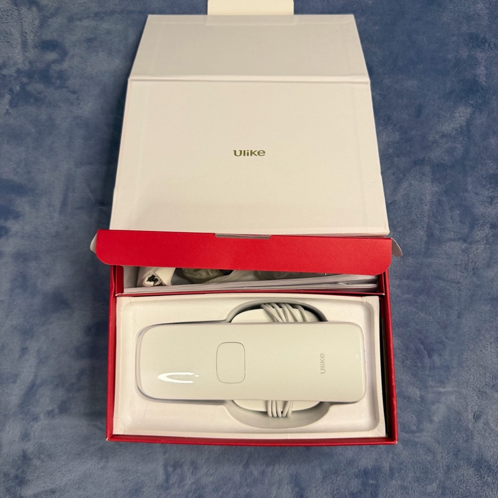 Ulike hair removal White Handheld Device in Original Box used 1 time